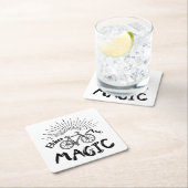 Fahrräder sind magisch rechteckiger pappuntersetzer (Vor Ort)