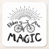 Fahrräder sind magisch rechteckiger pappuntersetzer (Vorderseite)