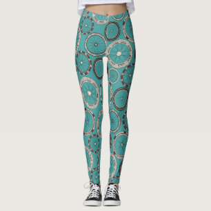 Fahrräder Türkis Leggings