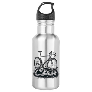 Fahrräder über Autos Edelstahlflasche