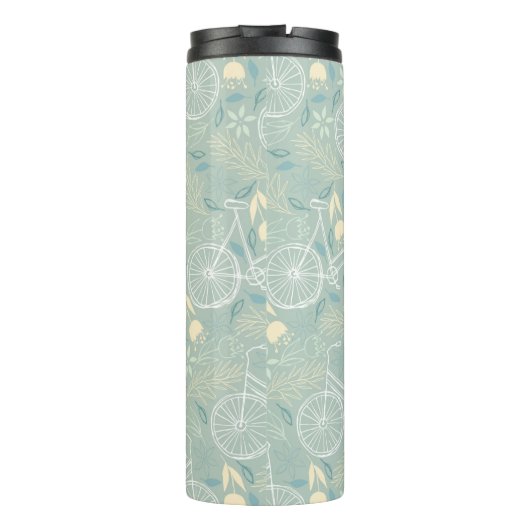 Fahrräder und Blätter Thermosbecher (Rückseite)