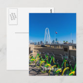 Fahrräder und Dallas Postkarte (Vorne/Hinten)