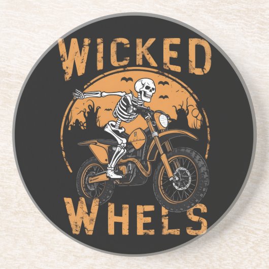 Fahrräder und Geisterstrasse Getränkeuntersetzer (Vorne)