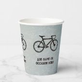 Fahrräder und Ihr Text - männliches Sportthema Pappbecher (Rückseite)