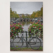 Fahrräder und Kanäle in Amsterdam - 20x30 - PC Puzzle (Vertikal)
