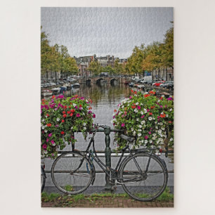 Fahrräder und Kanäle in Amsterdam - 20x30 - PC Puzzle