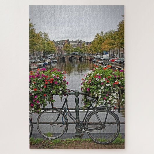 Fahrräder und Kanäle in Amsterdam - 20x30 - PC Puzzle (Vertikal)