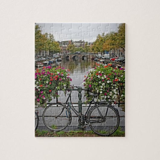 Fahrräder und Kanäle in Amsterdam - 8x10 - PC 110 Puzzle (Vertikal)