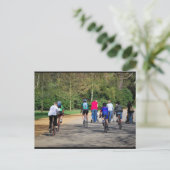 Fahrräder und Kinderwagen Postkarte (Stehend Vorderseite)