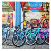 Fahrräder und Schokolade Fliese (Vorderseite)