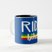 Fahrräder Zweifarbige Tasse (Vorderseite Links)