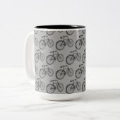 Fahrräder Zweifarbige Tasse (Vorderseite Links)