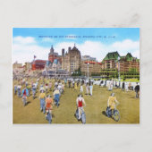 Fahrradfahren auf dem Boardwalk Postkarte (Vorderseite)