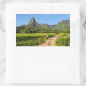 Fahrradfahren auf dem rechteckigen Aufkleber Moore (Tasche)