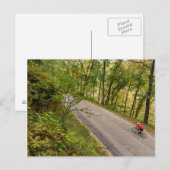 Fahrradfahren auf der Landstraße Postkarte (Vorne/Hinten)