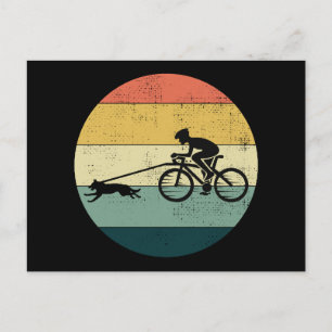 Fahrradfahren DogScooting Dog Sport Bike Rad fahre Postkarte