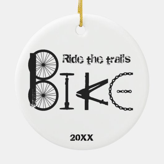 Fahrradfahren Graffiti Inspiration Zitat Keramik Ornament (Hinten)