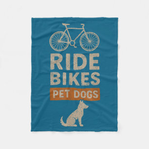 Fahrradfahren Hunde Liebhaber Fleecedecke