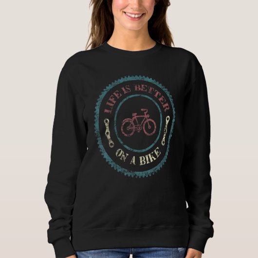 Fahrradfahren ist besser auf einem Fahrrad pro Jah Sweatshirt (Vorderseite)