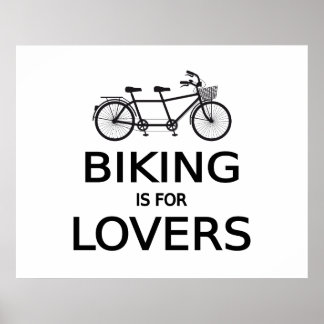 Fahrradfahren ist für Liebhaber, Tandemfahrer, Wor Poster