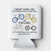 Fahrradfahren, könnte ich aussehen, als höre ich d dosenkühler (Rückseite)