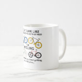 Fahrradfahren, könnte ich aussehen, als höre ich d kaffeetasse (VorderseiteRechts)