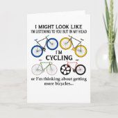 Fahrradfahren, könnte ich aussehen, als höre ich d karte (Vorderseite)