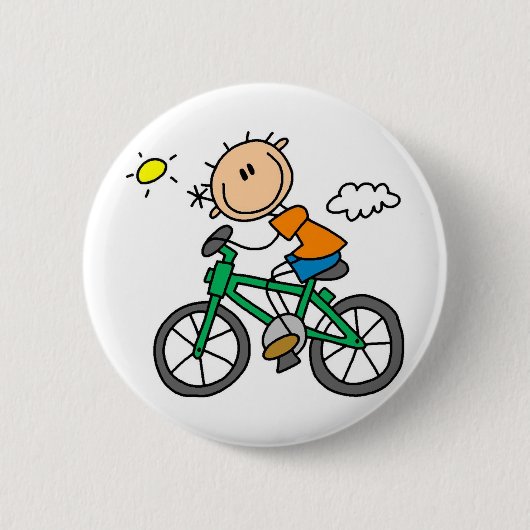 Fahrradfahren - Männlich Button (Vorderseite)