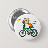 Fahrradfahren - Männlich Button (Vorne & Hinten)