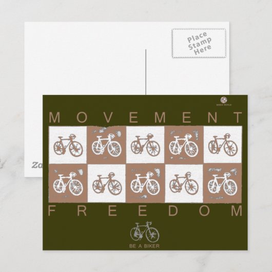 Fahrradfahren Postkarte (Vorne/Hinten)