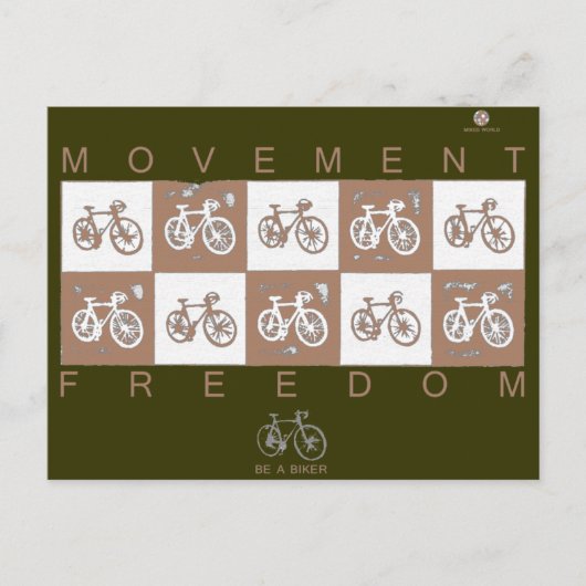 Fahrradfahren Postkarte (Vorderseite)