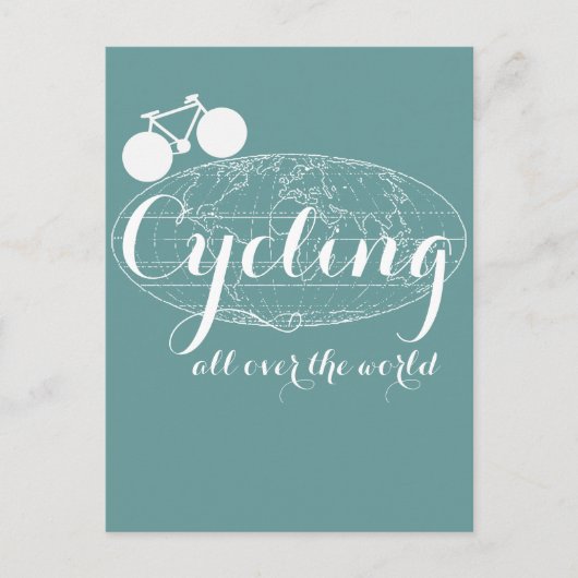 Fahrradfahren Postkarte (Vorderseite)