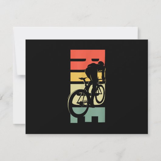 Fahrradfahren RSVP Karte (Vorderseite)