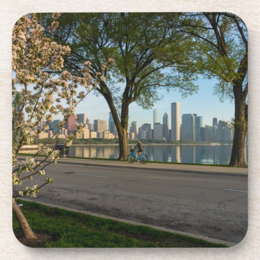 Fahrradfahren - Solidarität Getränkeuntersetzer (Vorderseite)