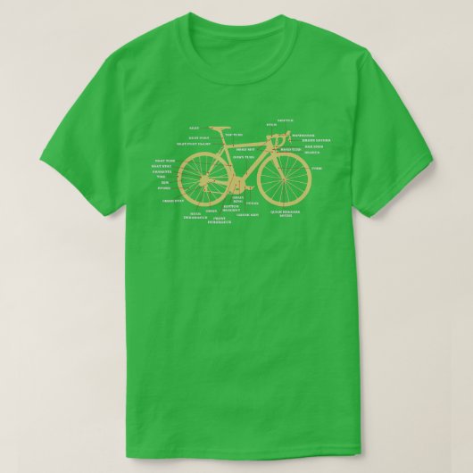 Fahrradfahrer Anatomy Road Bike Parts Biking Cyc T-Shirt (Design vorne)