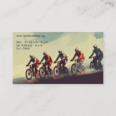 Fahrradfahrer auf einer schmutzigen Straße Visitenkarte (Rückseite)
