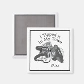 Fahrradfahrer Classic Magnet (Vorderseite/Rückseite)