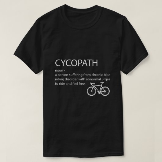 Fahrradfahrer-Design Spaß T-Shirt (Design vorne)