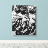 Fahrradfahrer - Details Leinwanddruck (Insitu (Holzboden))
