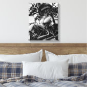 Fahrradfahrer - Details Leinwanddruck (Insitu (Schlafzimmer))