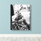 Fahrradfahrer - Details Leinwanddruck (Insitu (Holzboden))