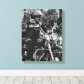 Fahrradfahrer - Details Leinwanddruck (Insitu (Holzboden))