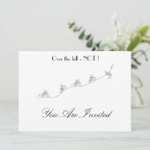 Fahrradfahrer, die über den Hügel fahren, individu Einladung (Stehend Vorderseite)