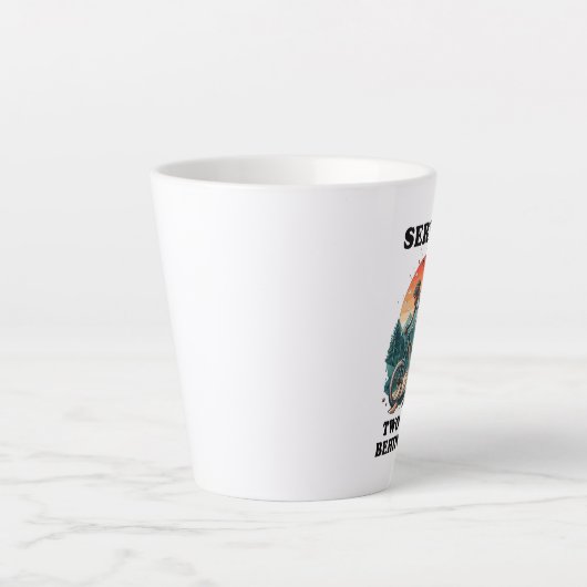 Fahrradfahrer, die zwei Jahre hinter Bars fahren Milchtasse (Vorderseite)