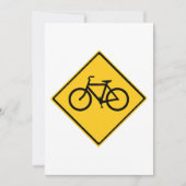 Fahrradfahrer Einladung (Vorderseite)