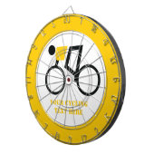 Fahrradfahrer fahren nach seinem Brauch Dartscheibe (Vorderseite rechts)