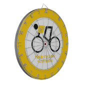 Fahrradfahrer fahren nach seinem Brauch Dartscheibe (Vorderseite Links)