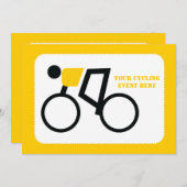 Fahrradfahrer fahren nach seinem Brauch Einladung (Vorne/Hinten)