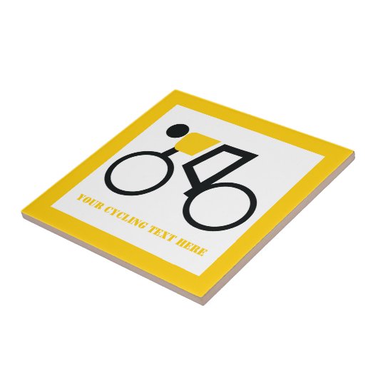 Fahrradfahrer fahren nach seinem Brauch Fliese (Seite)