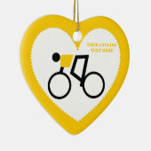 Fahrradfahrer fahren nach seinem Brauch Keramikornament (Rechts)